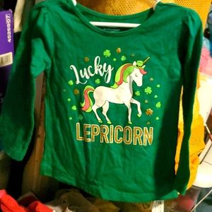 A green long sleeve st.Patrick shirt